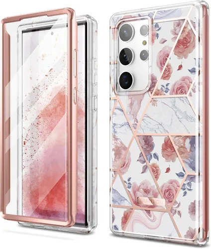 Vista 9 de SURITCH Funda para Samsung Galaxy S23 Ultra, [Protector de Pantalla Integrado] [Protección de Doble Capa] Protección Completa Resistente a Golpes