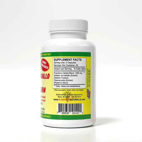 Vista 3 de Sunshine Naturals Chanca Piedra con Guisazo de Caballo, Hierba Tradicional Rompe Piedras, Suplemento de Apoyo para el Riñón y el Tracto Urinario