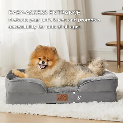 Vista 4 de Bedsure Camas ortopédicas de 24 pulgadas para perros pequeños y cama lavable para mascotas de 25 pulgadas