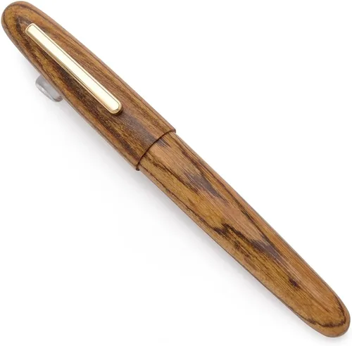 Vista 13 de Jinhao 9056 - Pluma estilográfica de madera natural hecha a mano (madera de ébano, plumín medio de 0.7mm)