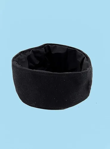 Vista 2 de CALDO Cuenco plegable para perros, perfecto para alimentos y agua sobre la marcha (negro)
