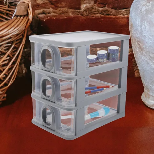 Vista 9 de Gabinete de almacenamiento de cajones, gabinete de almacenamiento de manualidades, cajas varias, estuche de almacenamiento de papelería, organizador
