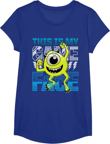 Vista 27 de Disney Pixar Monsters Inc. Mike Wazowski Game Face Camiseta Negro