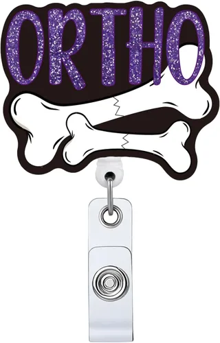 Vista 22 de Carrete retráctil con purpurina negra con clip de identificación, tarjeta de identificación, regalo divertido para enfermeras, trabajadores