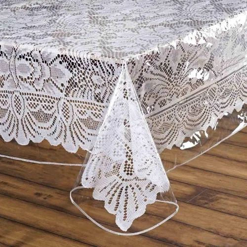 Vista 5 de BalsaCircle Mantel de vinilo cuadrado transparente de 54 pulgadas para decoración de bodas, fiestas, eventos, comedor