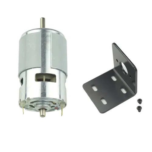 Vista 8 de CONQUERALL Motor de par grande 775 de 12 V, 6000 RPM, 24 V, 12000 rpm, rodamiento doble, motor de CC de alta velocidad con soporte