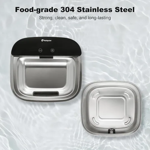 Vista 8 de Fuente de agua inalámbrica para gatos de acero inoxidable, dispensador de agua automático inalámbrico de 128 onzas / 3.78 L para gatos y perros