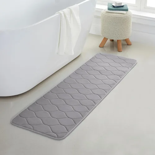 Vista 8 de Yafa Home Fashion 1 alfombra de baño de 17 x 24 pulgadas, espuma viscoelástica, absorbente de agua y antideslizante, color negro