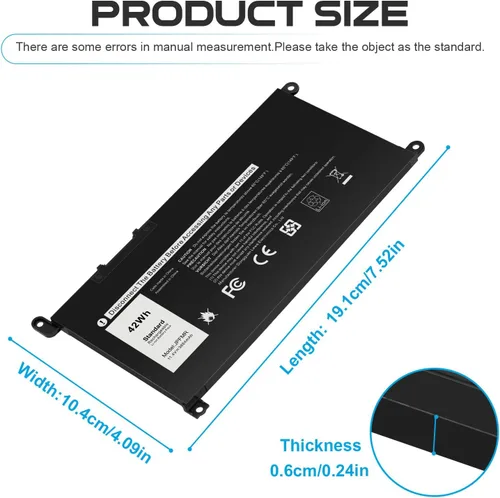 Vista 3 de Fancy Buying JPFMR DN33X RDNP5 65N6H - Batería de repuesto para laptop Dell Chromebook 3100 3400 2 en 1 5488 5493 5593 P90F Series Notebook 0JPFMR