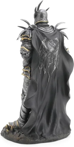 Vista 6 de Veronese Design Litch King blindado de 10" con gran espada escultura de resina acabado pintado a mano