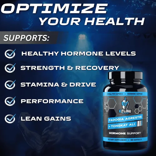 Vista 2 de eFlow Nutrition Fadogia Agrestis + Tongkat Ali - Suplemento de rendimiento natural 2 en 1 para la salud y el bienestar, hormona, energía y apoyo
