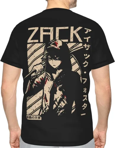 Vista 7 de Anime Angels-of-Death T-Shirt Mens Fashion Round Neck Cotton Shirts Summer Short Sleeve Tee