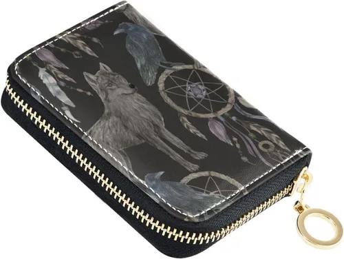 Vista 15 de Tarjetero de Tarjetas de Crédito RFID de Cuero con Cremallera Cartera para Mujeres y Niñas, Color #01, Talla única, Classic