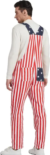 Vista 6 de OeyFnbmO Festival Overalls for Men Holiday Jumpsuit Bib Coveralls