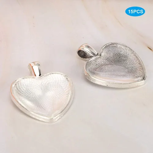 Vista 8 de Colgante en forma de corazón, 60 bandejas colgantes en forma de corazón, ajuste de base con cristal