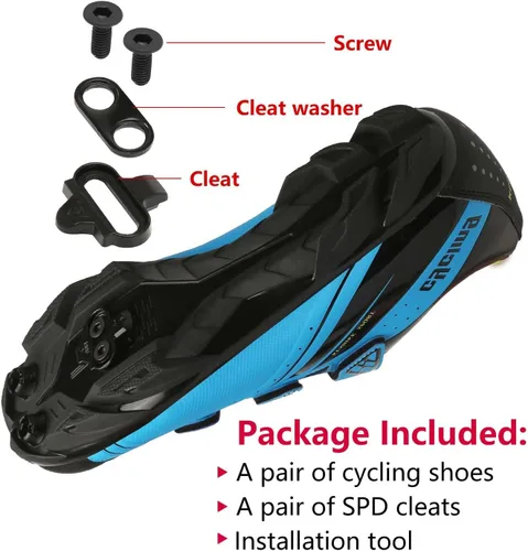 Vista 5 de Zapatos de ciclismo unisex compatibles con Pelaton para interiores, zapatos de bicicleta de carretera, zapatos de bicicleta de montaña para hombres