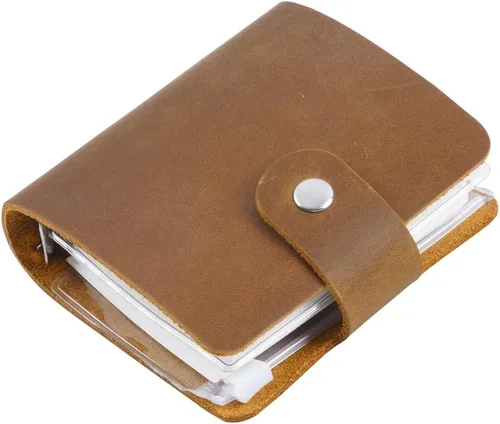 Vista 8 de Diario de cuero genuino A9, planificador de bolsillo de cuero negro hecho a mano, planificador de cuero vintage mini, 120 hojas, carpeta de hojas