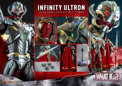 Vista 8 de Hot Toys 1:6 Infinity Ultron - What If...?, Plata