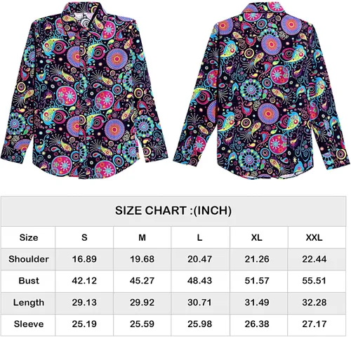 Vista 3 de Eurzom Conjunto de disfraz de discoteca que incluye camisa brillante con pantalón para hombre, peluca afro, collar, lentes de sol para fiesta