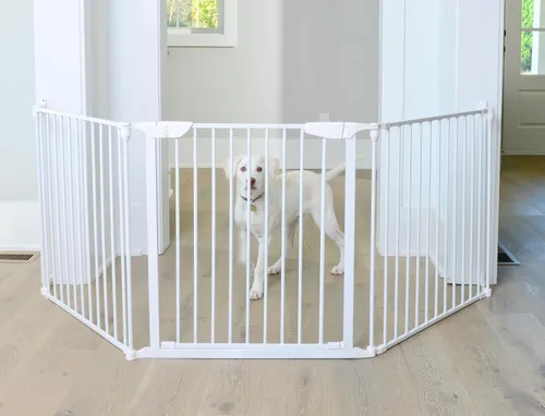 Vista 5 de Cardinal Gates EX100 XpandaGate - Puerta extensible para bebé, puerta extra ancha para perros, puerta de seguridad ajustable para niños y mascotas