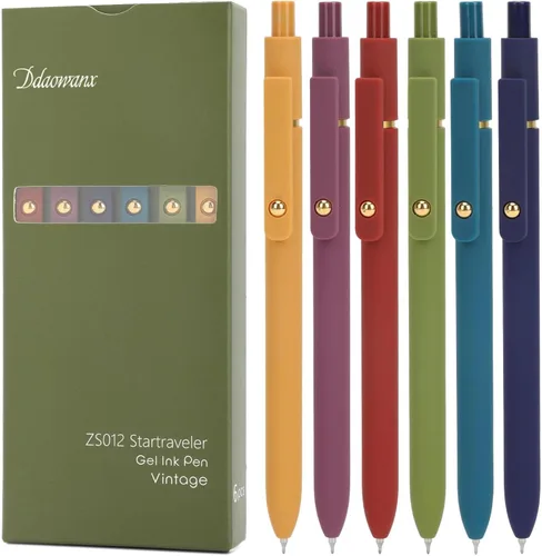 Vista 14 de Ddaowanx Bolígrafos de Gel, 10 Piezas 0.7mm Bolígrafos de Tinta Negra de Secado Rápido de Punta Fina con Escritura Suave, Lindos Artículos
