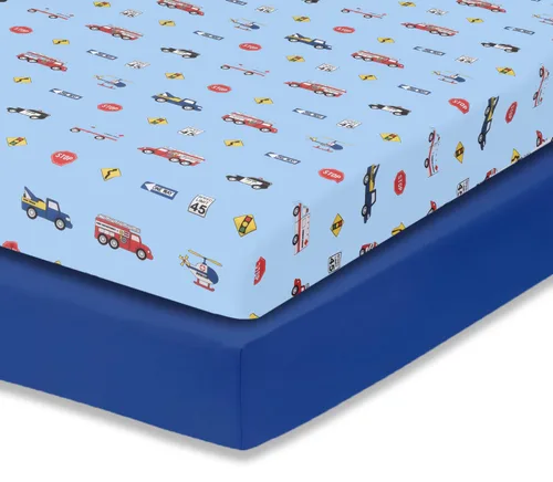 Vista 11 de Everyday Kids Paquete de 2 Sábanas Bajeras para Cuna para Niña, 100% Sábana de Bebé de Microfibra Suave y Transpirable, Se Adapta a Colchones