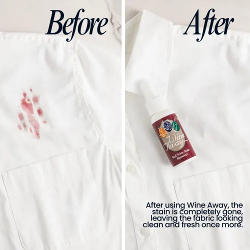 Vista 6 de Wine Away Removedor de manchas de vino tinto – Elimina las manchas de vino de la tela y la alfombra – Tamaño apto para viajes – Removedor de manchas