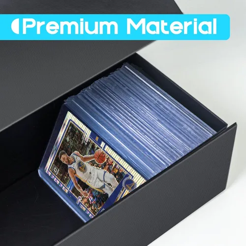 Vista 4 de Vowcarol Caja de almacenamiento para tarjetas coleccionables, caja de almacenamiento de carga superior, caja de pasatiempos para 800 tarjetas, 1