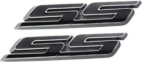 Vista 5 de Aimoll 2 piezas SS Emblemas ABS Etiqueta 3D Logo para Impala Cobalto Camaro 2010 2011 2012 2013 2014 2015 2016 2017 Negro Rojo