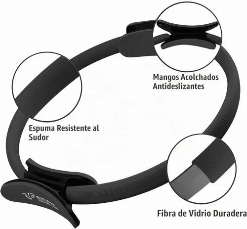 Vista 3 de RitFit Anillo circular de pilates – Círculo mágico de fitness de 14 pulgadas para tonificar muslos interiores y exteriores, guía de entrenamiento