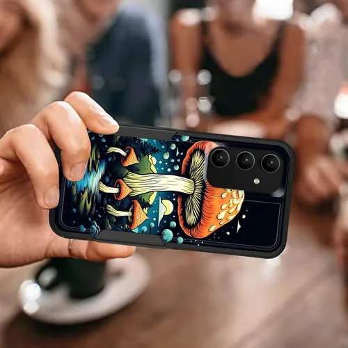 Vista 548 de Funda para Galaxy A14 5G, resistente de doble capa híbrida de policarbonato duro, goma suave, a prueba de golpes, funda protectora resistente