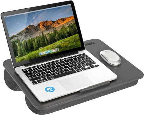 Vista 20 de LapGear - Escritorio compacto para regazo - Se adapta a laptops de hasta 15 pulgadas - Aqua Sky - Estilo núm. 43109 Microbead Cushion, Built-In