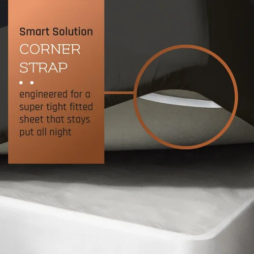 Vista 2 de Empyrean Bedding - Sábanas bajeras tamaño Queen, con sábana de cajón extra profunda – Juego de sábanas bajeras extra profundas, de 24 pulgadas