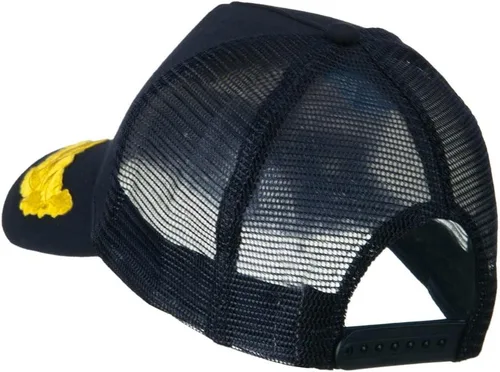 Vista 7 de e4Hats.com Tapa de parche de hojas de roble dorado con malla de 5 paneles