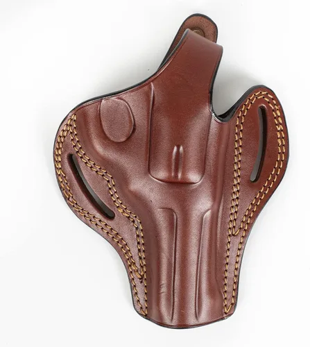 Vista 5 de Funda EDS para Ruger GP100 357 Magnum 44 Special 4 pulgadas OWB Funda de cuero