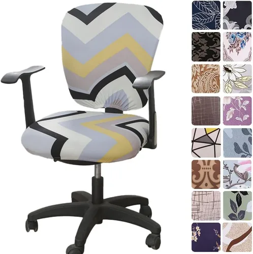 Vista 31 de Melaluxe - Funda para silla de oficina de computadora, funda universal protectora y elástica, cubierta elástica para silla giratoria