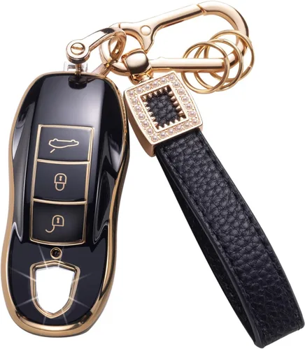 Vista 13 de Funda para llavero Benz, cordón de cuero con protección para llave inteligente, compatible con Clase A, Clase C, Clase G, Clase E y Clase S 2017-2021