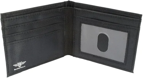 Vista 3 de Buckle-Down - Cartera de lona con dos pliegues color azul