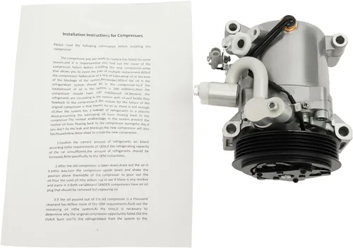 Vista 9 de Compresor de A/C de CA con embrague compatible con 2007 2008 2099 para Suzuki SX4 todos los modelos de repuesto 95201-80JA1,9520180JA2,95201-80JA2