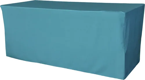 Vista 7 de LA Linen Mantel ajustable de popelina de poliéster, 96.2 in de largo x 30.0 in de ancho x 76.2