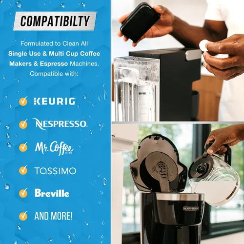 Vista 3 de ACTIVE Kit de limpieza y descalcificación para Keurig, suministro para 12 meses, incluye cápsulas de enjuague para cafetera, compatibles