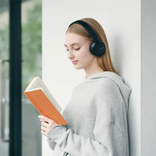 Vista 8 de Sony Auriculares inalámbricos WH-CH510: Auriculares inalámbricos Bluetooth con micrófono para llamadas telefónicas, color negro Batería de hasta