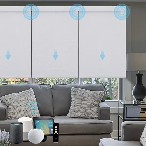 Vista 39 de SmartWings Persianas motorizadas con control remoto para ventanas, persianas enrollables Matter 100% opacas, automáticas, eléctricas inteligentes