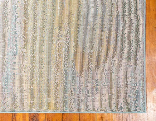 Vista 9 de Unique Loom Jardin Collection - Alfombra para múltiples áreas, abstracta, vibrante., Polipropileno, Turquoise