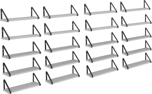 Vista 9 de Wallniture Ponza - Estante flotante de pared de 17 x 4.5 pulgadas, estantes pequeños de madera para almacenamiento en la pared, estante montado
