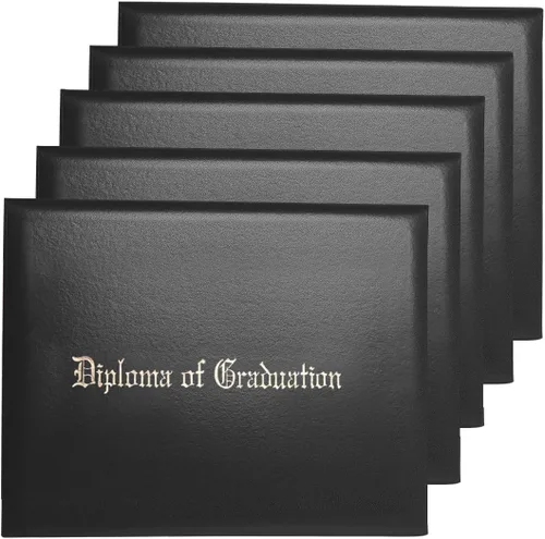 Vista 19 de Funda para diploma 8.5x11 de cuero sintético acolchada para certificados, color negro Cubierta de certificado de premio de grado de diploma