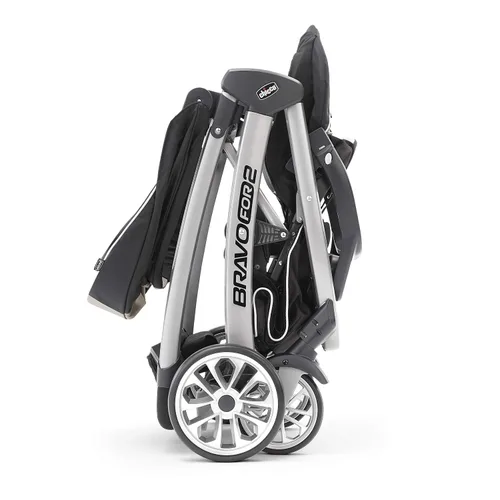 Vista 5 de Chicco BravoFor2 Silla de paseo doble de pie o sentado - Hierro Negro/Gris
