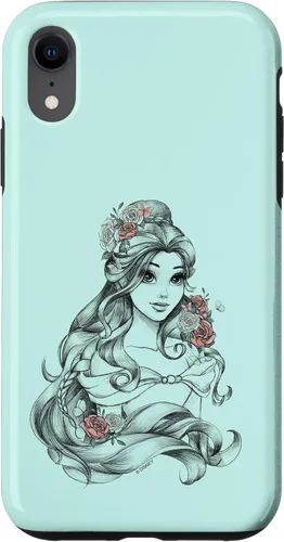 Vista 24 de iPhone 16 Disney Beauty & The Beast Floral Belle Sketch Case