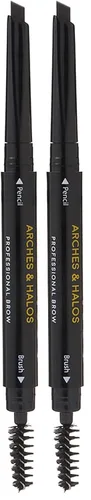 Vista 11 de Arches & Halos Lápiz de sombreado de cejas en ángulo, relleno de cejas de doble cara y carrete, diseño de cepillo en ángulo para dar forma y peinado