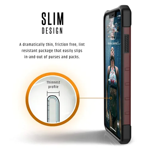 Vista 5 de URBAN ARMOR GEAR UAG - Funda para iPhone Xs Max [pantalla de 6.5 pulgadas] Pathfinder ligera y resistente [Carmine] funda militar para iPhone